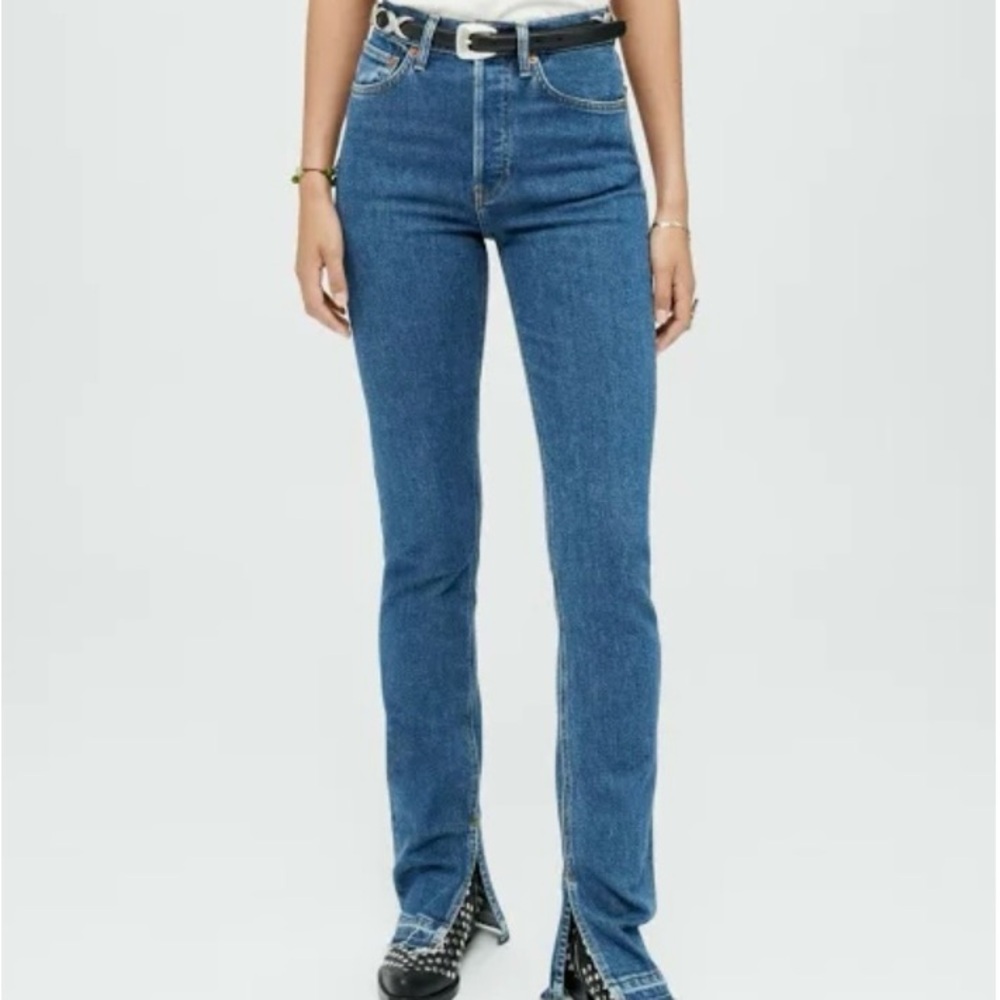 Re/done 70s High Rise Skinny Boot cut Jeans